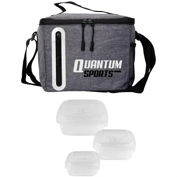 9" x 6.5" x 7.5" cooler bag with square portion control... from ASI 39552 BEL Promo