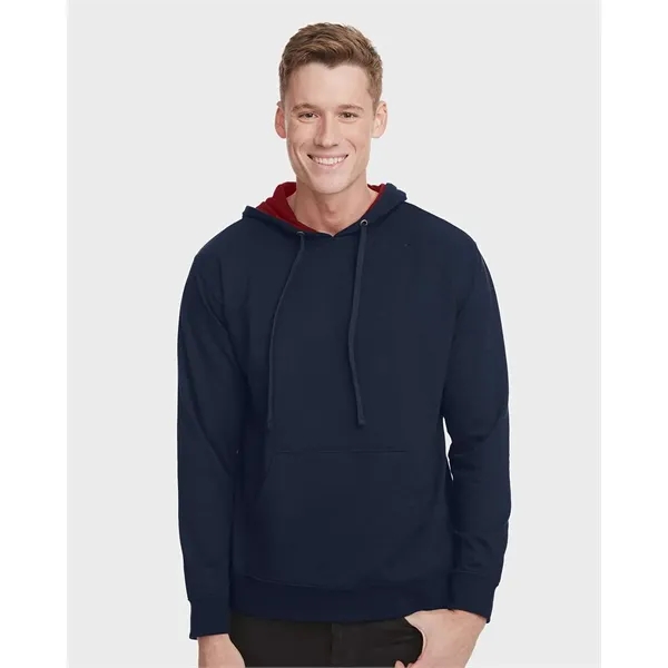 French terry fleece pullover with contrast hood lining and drawcord, metal... from ASI 84358 S&S Activewear