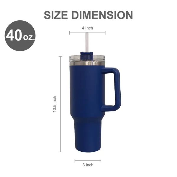 40 oz stainless mug bottle w-handle lid straw... from ASI 39820 Opusline (Benmex) / Opus Line