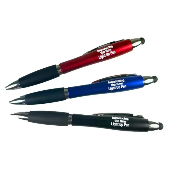 Click ballpoint pen designed with a matte barrel and rubber grip... from ASI 57956 Graphco line