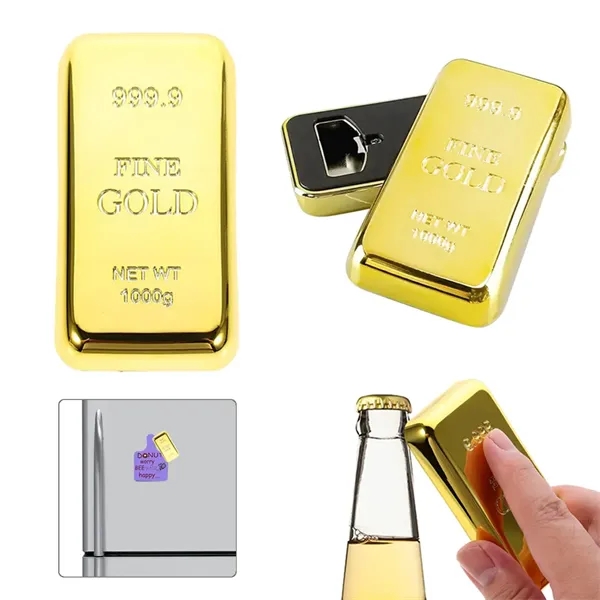 Gold bar bottle opener magnet... from ASI 31517 Admart Products / Admart Line