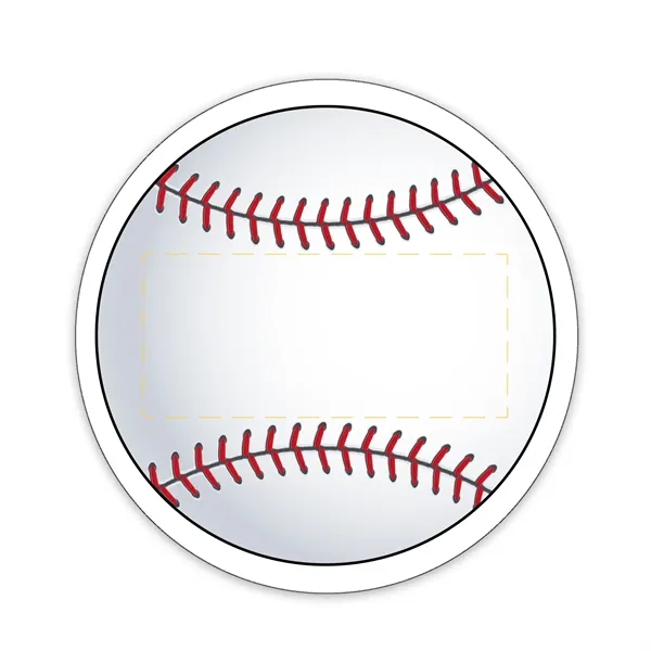 3"H x 3"W 35 mil Baseball shaped magnet that's made in... from ASI 54040 Fey Promo / Magna-Tel by Fey