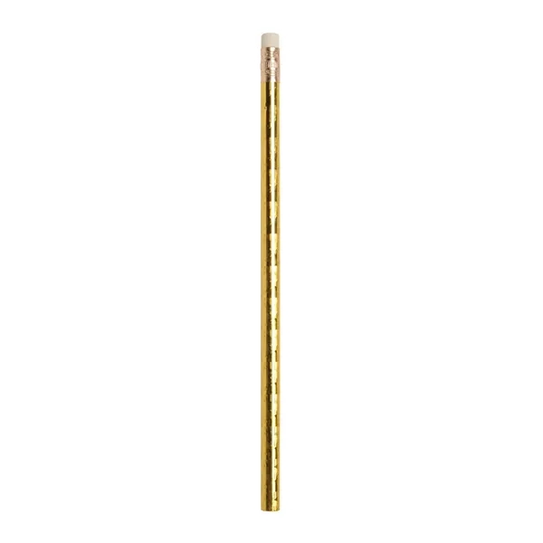 Prismatic foil wrap round wooden pencil with imprint... from ASI 37218 Athena Promo (tm)