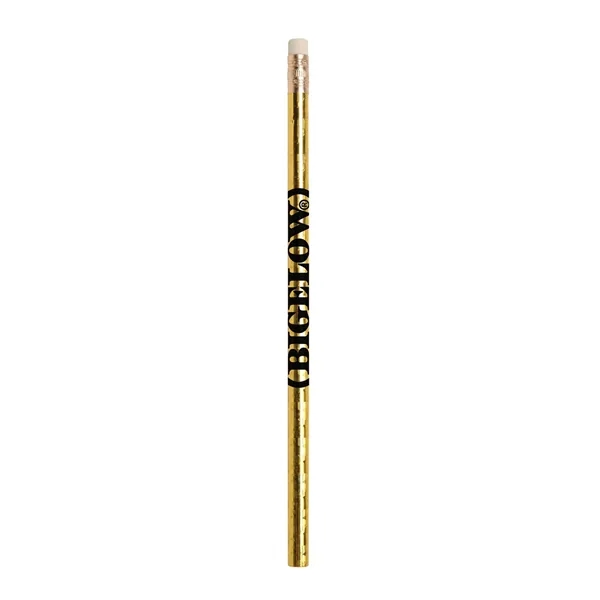 Prismatic foil wrap round wooden pencil with imprint... from ASI 37218 Athena Promo (tm)