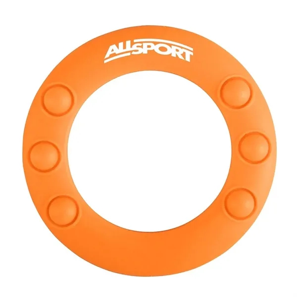 3-in-1 flyer, pop-it disc and wristband.... from ASI 52840 Evans Manufacturing