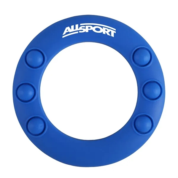 3-in-1 flyer, pop-it disc and wristband.... from ASI 52840 Evans Manufacturing