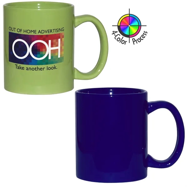 4-Color process stoneware mug with c-shaped handle, holds 11 ounces.... from ASI 80093 Pyrographics / Pyrographics Line