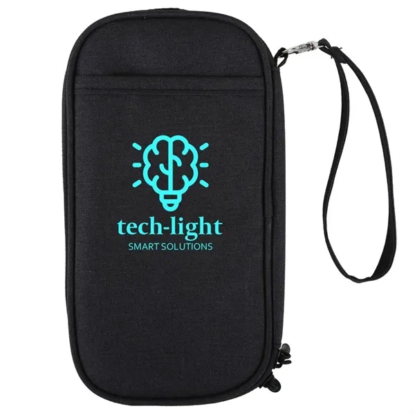 Travel tech organizer with two-way zipper closure and mesh pockets.... from ASI 52840 Evans Manufacturing