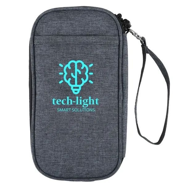 Travel tech organizer with two-way zipper closure and mesh pockets.... from ASI 52840 Evans Manufacturing