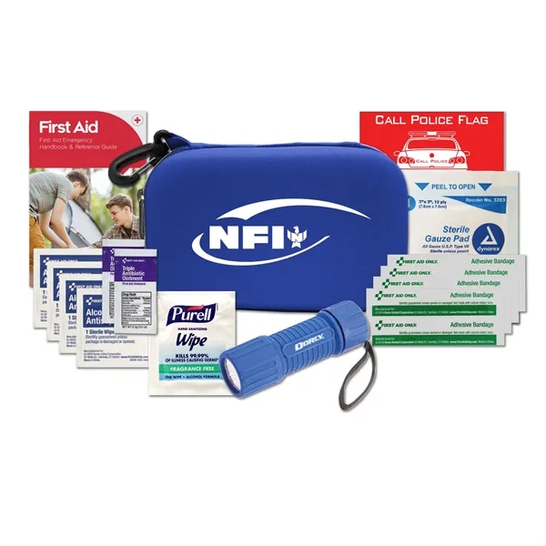 Automotive kit with a tire gauge, flashlight, reference guide and case.... from ASI 84514 Safety Made