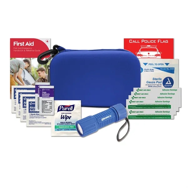 Automotive kit with a tire gauge, flashlight, reference guide and case.... from ASI 84514 Safety Made