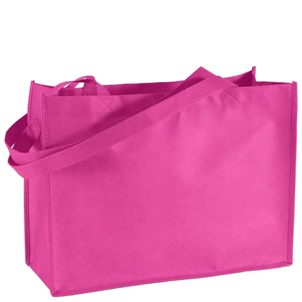 Non-Woven Polypropylene Tote with strong stitched seams and side/bottom gussets.... from ASI 37940 Bag Makers Inc