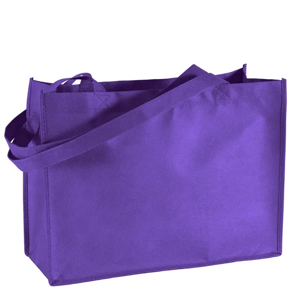 Non-Woven Polypropylene Tote with strong stitched seams and side/bottom gussets.... from ASI 37940 Bag Makers Inc