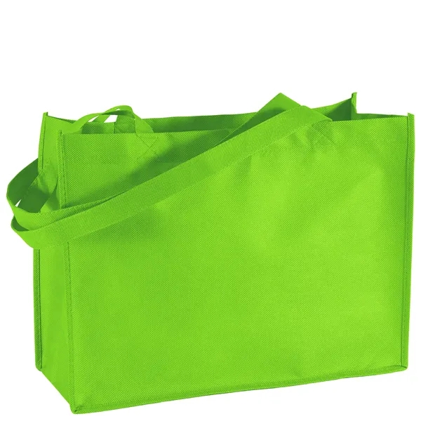 Non-Woven Polypropylene Tote with strong stitched seams and side/bottom gussets.... from ASI 37940 Bag Makers Inc
