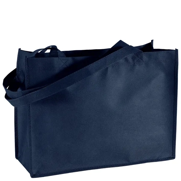 Non-Woven Polypropylene Tote with strong stitched seams and side/bottom gussets.... from ASI 37940 Bag Makers Inc