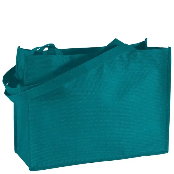 Non-Woven Polypropylene Tote with strong stitched seams and side/bottom gussets.... from ASI 37940 Bag Makers Inc