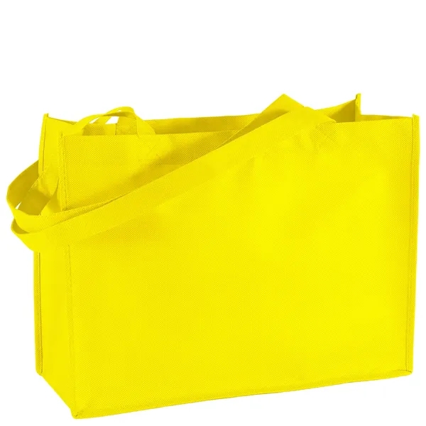 Non-Woven Polypropylene Tote with strong stitched seams and side/bottom gussets.... from ASI 37940 Bag Makers Inc
