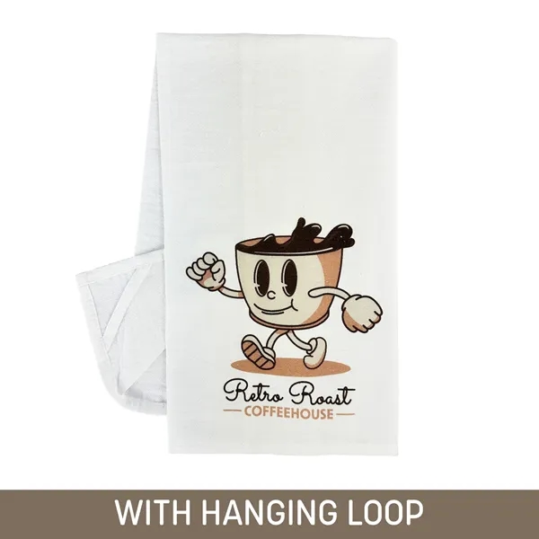 Full Color Rectangle Cotton Tea Towel: 19" x 28", 100% cotton,... from ASI 92980 WOV-IN® / Universal Strap/Wov-In Line