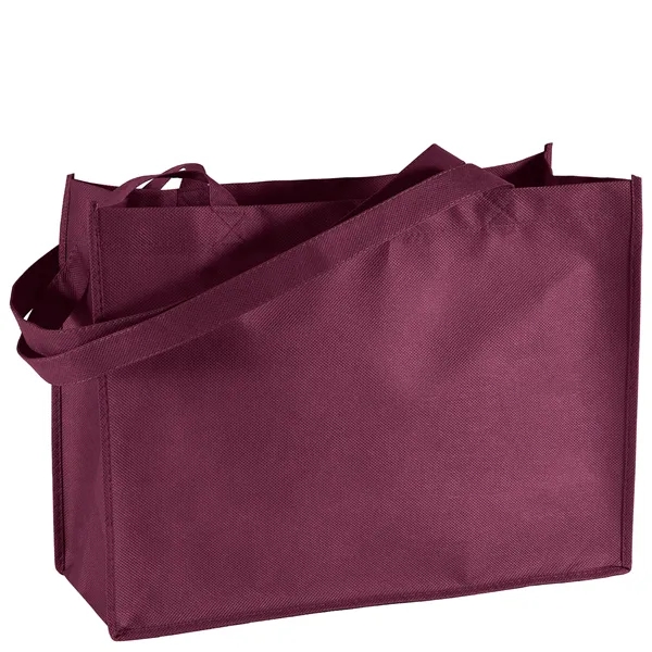 Non-Woven Polypropylene Tote with strong stitched seams and side/bottom gussets.... from ASI 37940 Bag Makers Inc