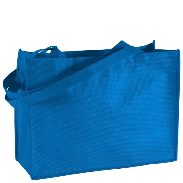 Non-Woven Polypropylene Tote with strong stitched seams and side/bottom gussets.... from ASI 37940 Bag Makers Inc