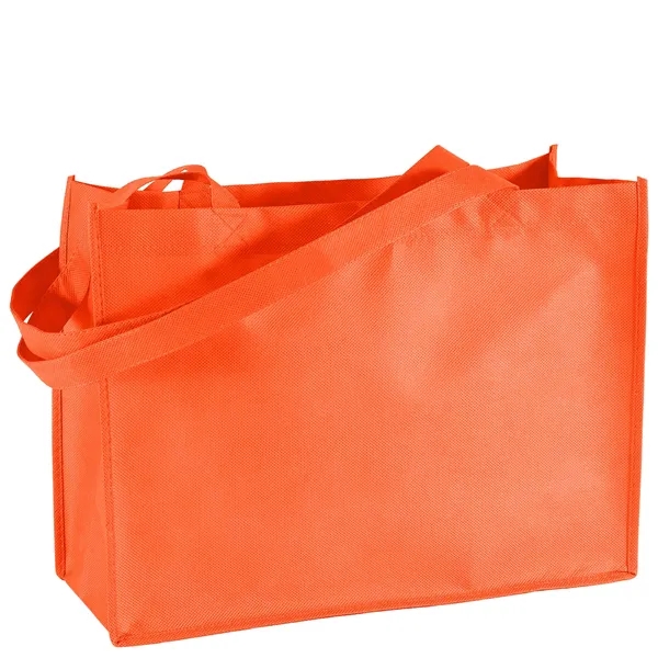 Non-Woven Polypropylene Tote with strong stitched seams and side/bottom gussets.... from ASI 37940 Bag Makers Inc