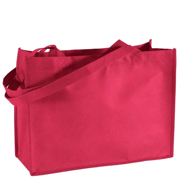 Non-Woven Polypropylene Tote with strong stitched seams and side/bottom gussets.... from ASI 37940 Bag Makers Inc