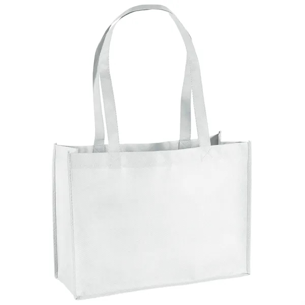 Non-Woven Polypropylene Tote with strong stitched seams and side/bottom gussets.... from ASI 37940 Bag Makers Inc