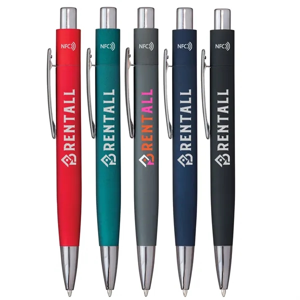 An executive metal ballpoint pen featuring quick-scan wireless data transfer technology,... from ASI 61966 HPG / Hub Pen