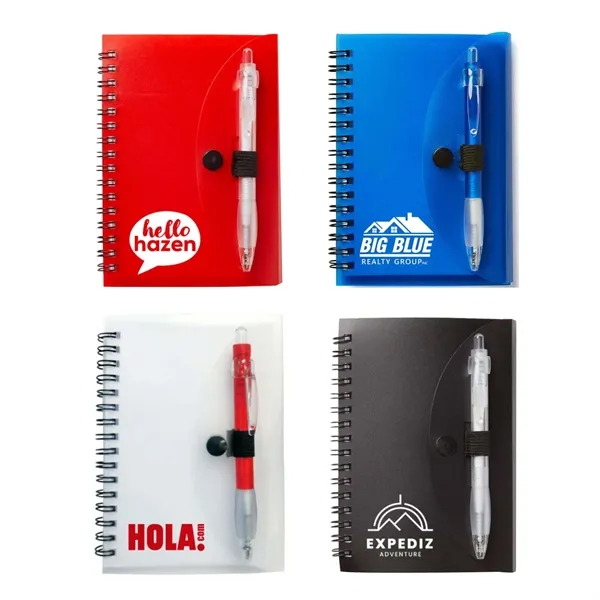 4 1/4" x 5 3/8" 80-page spiral notebook with Cardinal pen.... from ASI 63549 Jornik Manufacturing Corp / Jornik