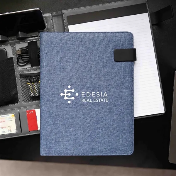 Travel tech organizer with FSC paper and magnetic closure.... from ASI 52840 Evans Manufacturing