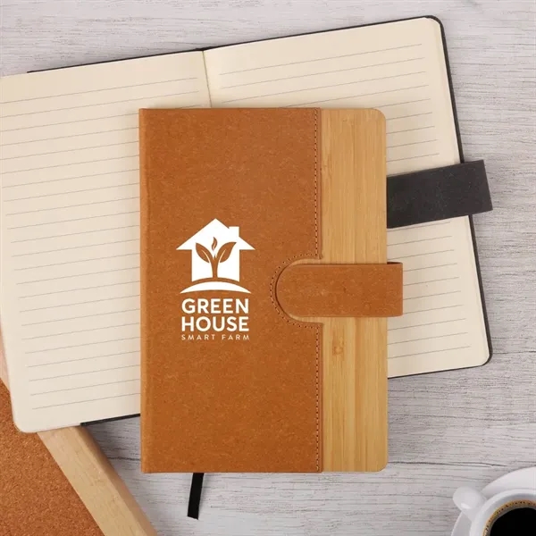 Bamboo journal with magnetic closure, ribbon bookmark and 80 sheets of... from ASI 52840 Evans Manufacturing