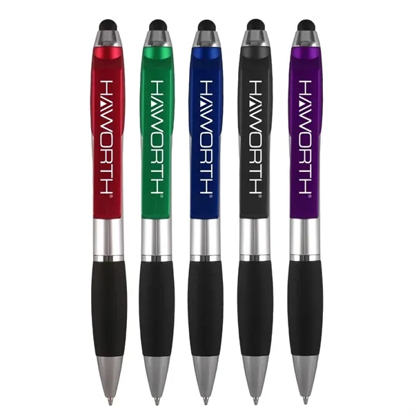 Phone stand with retractable ballpoint pen and stylus.... from ASI 52840 Evans Manufacturing