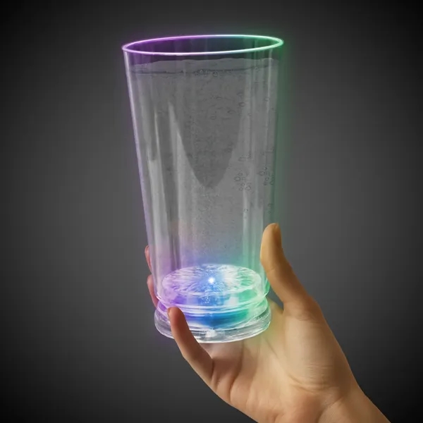16 oz. clear plastic pint glass with your choice of LED... from ASI 42016 Brighter Promotions Inc