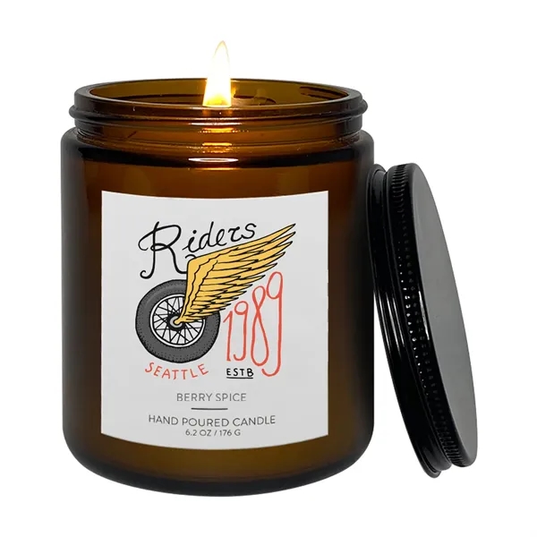 Our 8 oz Radiance Amber Candle with Lid, featuring intoxicating scents... from ASI 62088 IDProductsource