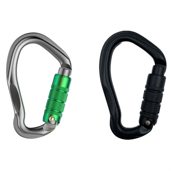 B Ring triple gate aluminum carabiner plus laser engraving on 1... from ASI 37218 Athena Promo (tm)