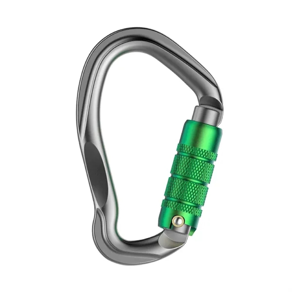 B Ring triple gate aluminum carabiner plus laser engraving on 1... from ASI 37218 Athena Promo (tm)