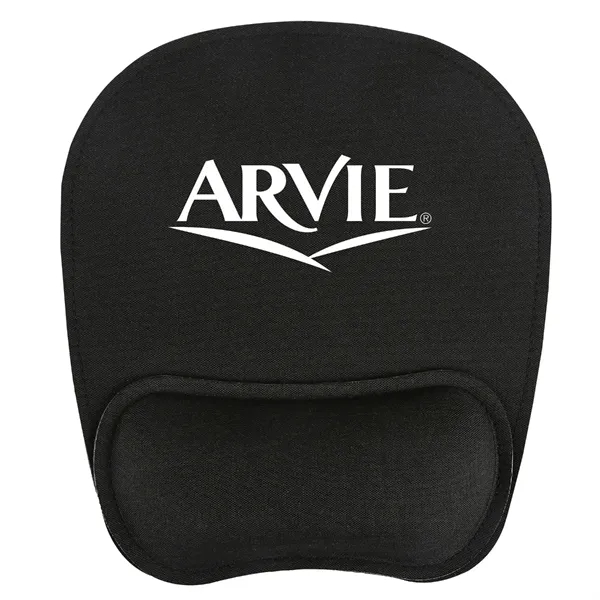 Ergonomic mouse pad made with rPET and rubber backing.... from ASI 52840 Evans Manufacturing