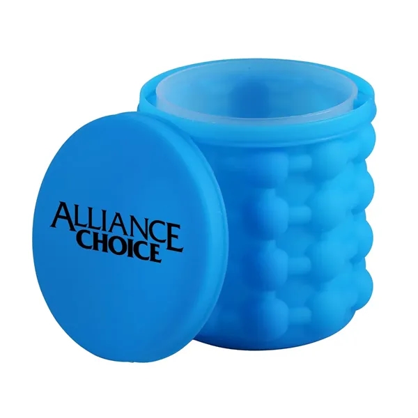 Silicone portable ice cube maker and bucket with lid.... from ASI 52840 Evans Manufacturing