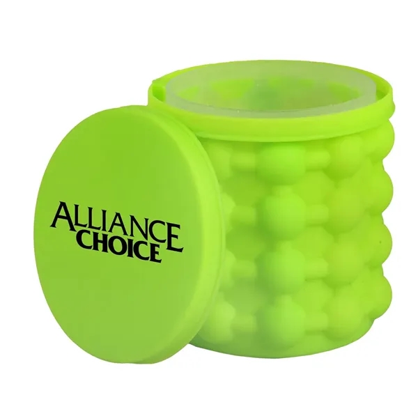 Silicone portable ice cube maker and bucket with lid.... from ASI 52840 Evans Manufacturing