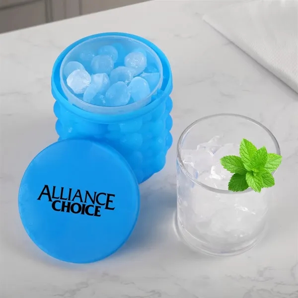 Silicone portable ice cube maker and bucket with lid.... from ASI 52840 Evans Manufacturing