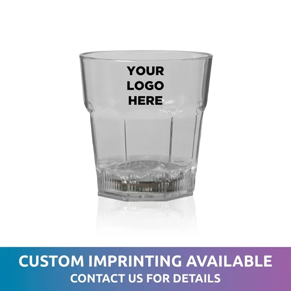8 oz. clear plastic rocks glass with built-in, flashing multi-colored LED... from ASI 42016 Brighter Promotions Inc