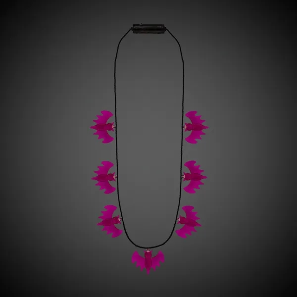 34" novelty Halloween necklace with seven 1" bat charms with LED... from ASI 42016 Brighter Promotions Inc