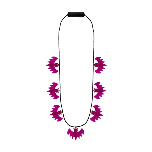 34" novelty Halloween necklace with seven 1" bat charms with LED... from ASI 42016 Brighter Promotions Inc