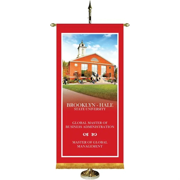 36" x 72" Premium Custom Digitally Printed Gonfalon Straight Cut Banner... from ASI 80228 Quinn