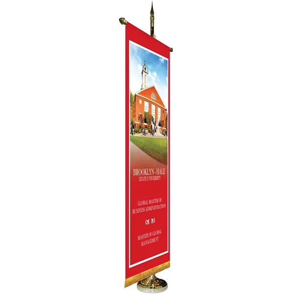 36" x 72" Premium Custom Digitally Printed Gonfalon Straight Cut Banner... from ASI 80228 Quinn