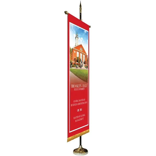 36" x 72" Premium Custom Digitally Printed Gonfalon Straight Cut Banner... from ASI 80228 Quinn