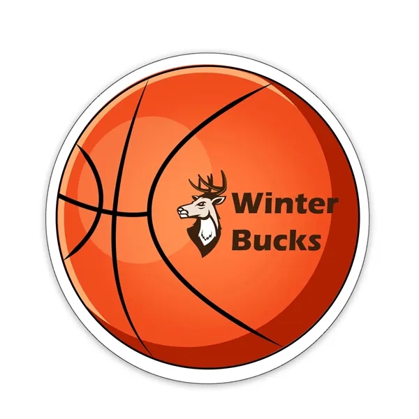 3"H x 3"W 35 mil Basketball shaped magnet that's made in... from ASI 54040 Fey Promo / Magna-Tel by Fey