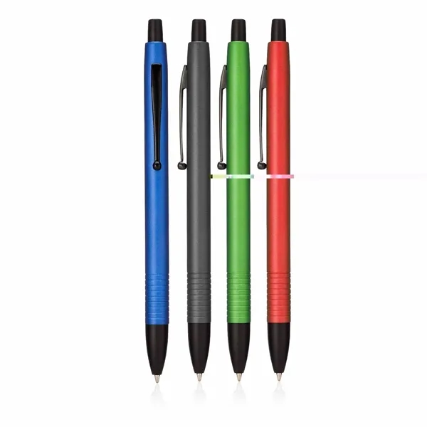 Slim, metal ballpoint pen with shiny silver accents.... from ASI 39820 Opusline (Benmex) / Opus Line