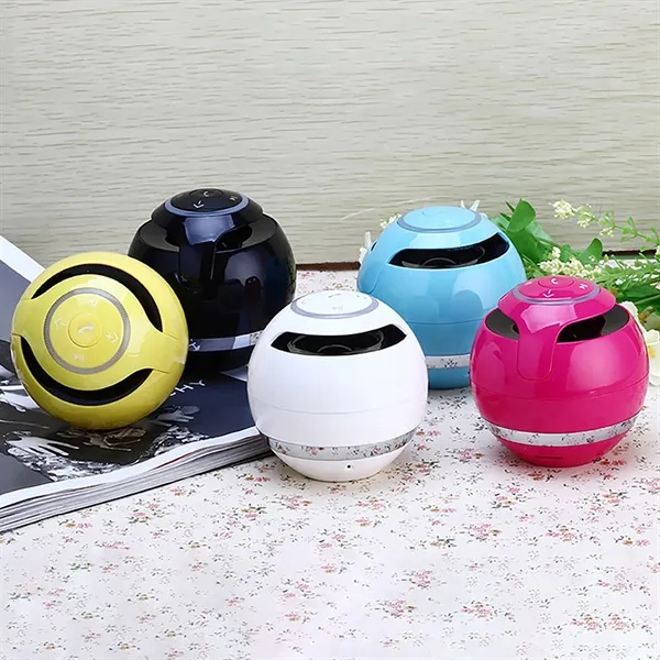 Round Bluetooth speaker with lithium-ion batteries and 30 foot range.... from ASI 39820 Opusline (Benmex) / Opus Line