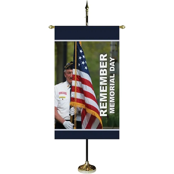 36" x 60" Premium Custom Digitally Printed Gonfalon Straight Cut Banner... from ASI 80228 Quinn